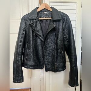 faux leather jacket size L.